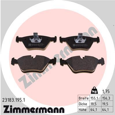 ZIMMERMANN 23183.195.1 Číslo výrobce: 21676. EAN: 4250238737391.