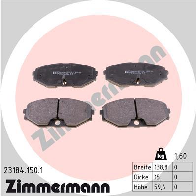 ZIMMERMANN 23184.150.1 Číslo výrobce: 23184. EAN: 4250238737414.