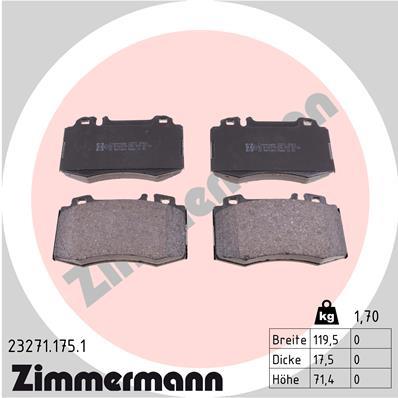 ZIMMERMANN 23271.175.1 Číslo výrobce: 23271. EAN: 4250238737667.