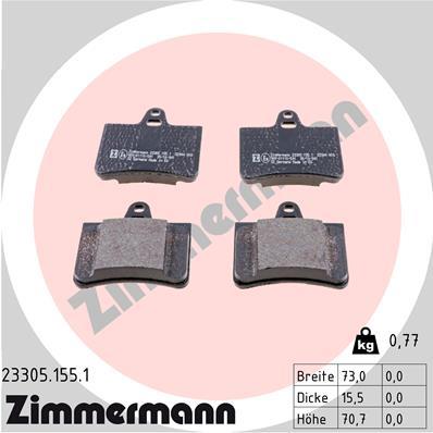 ZIMMERMANN 23305.155.1 Číslo výrobce: 23305. EAN: 4250238737841.