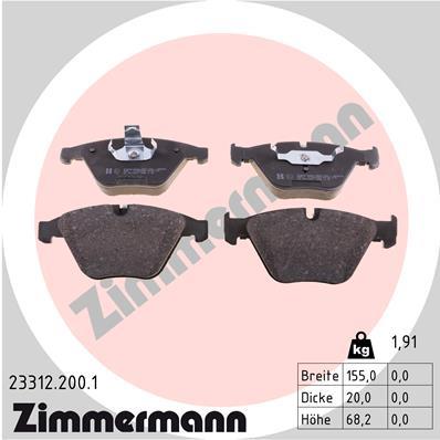 ZIMMERMANN 23312.200.1 Číslo výrobce: 23312. EAN: 4250238737858.