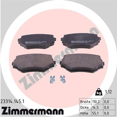 ZIMMERMANN 23314.145.1 Číslo výrobce: 23314. EAN: 4250238737889.
