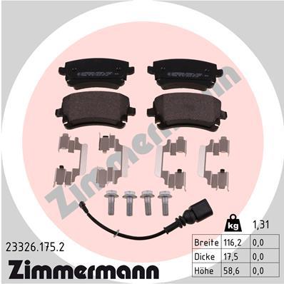 ZIMMERMANN 23326.175.2 Číslo výrobce: 23326. EAN: 4250238758518.