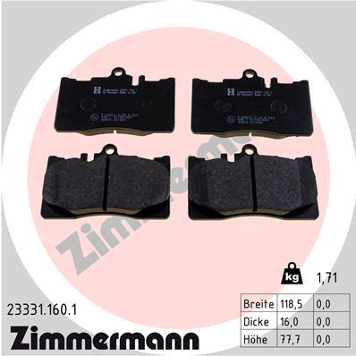 ZIMMERMANN 23331.160.1 Číslo výrobce: 23331. EAN: 4250238783251.