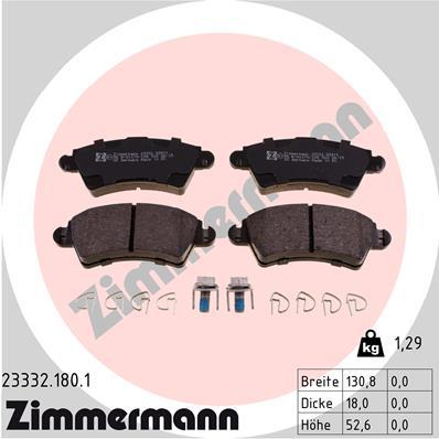 ZIMMERMANN 23332.180.1 Číslo výrobce: 23332. EAN: 4250238737926.