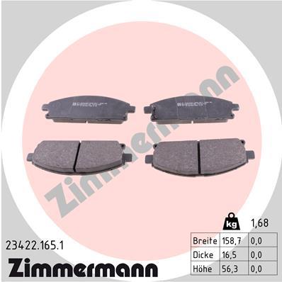 ZIMMERMANN 23422.165.1 Číslo výrobce: 23422. EAN: 4250238738268.