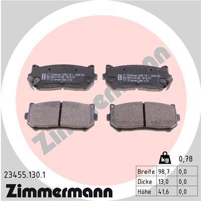ZIMMERMANN 23455.130.1 Číslo výrobce: 23455. EAN: 4250238738374.