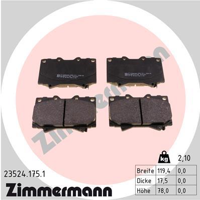 ZIMMERMANN 23524.175.1 Číslo výrobce: 23524. EAN: 4250238738596.