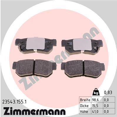 ZIMMERMANN 23543.155.1 Číslo výrobce: 23543. EAN: 4250238738664.