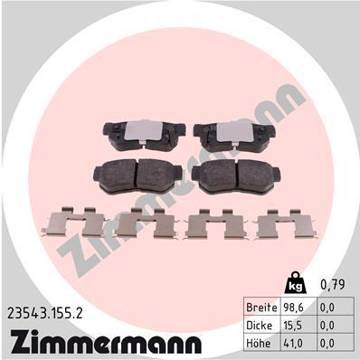 ZIMMERMANN 23543.155.2 Číslo výrobce: 23543. EAN: 4250238760627.