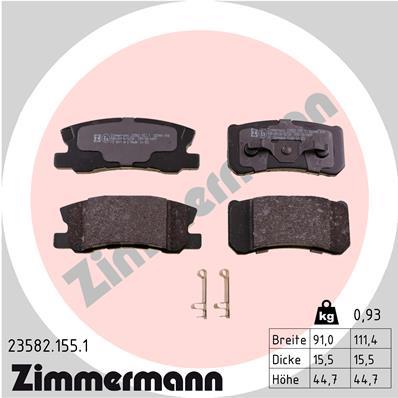 ZIMMERMANN 23582.155.1 Číslo výrobce: 23582. EAN: 4250238738831.