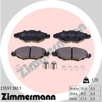 ZIMMERMANN 23597.180.1 Číslo výrobce: 23205. EAN: 4250238738893.