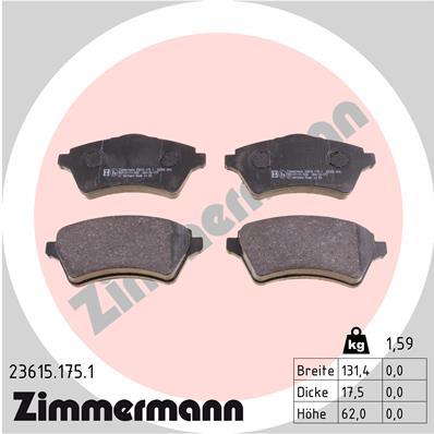 ZIMMERMANN 23615.175.1 Číslo výrobce: 23615. EAN: 4250238738985.