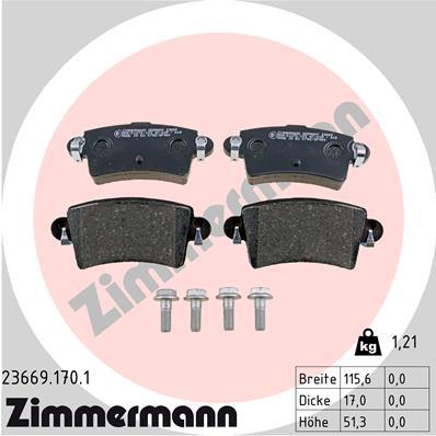 ZIMMERMANN 23669.170.1 Číslo výrobce: 23669. EAN: 4250238739128.