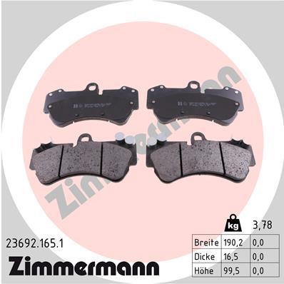 ZIMMERMANN 23692.165.1 Číslo výrobce: 23692. EAN: 4250238739173.