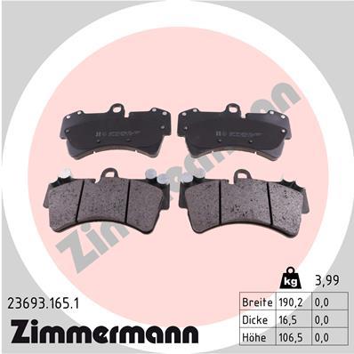 ZIMMERMANN 23693.165.1 Číslo výrobce: 23693. EAN: 4250238739197.
