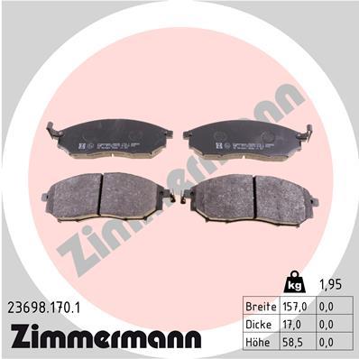 ZIMMERMANN 23698.170.1 Číslo výrobce: 23698. EAN: 4250238760399.