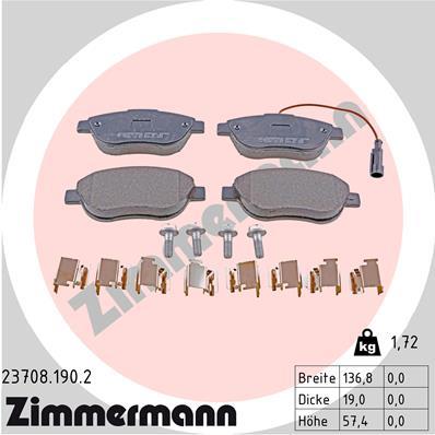 ZIMMERMANN 23708.190.2 Číslo výrobce: 23708. EAN: 4250238756927.