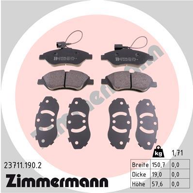 ZIMMERMANN 23711.190.2 Číslo výrobce: 23711. EAN: 4250238753841.