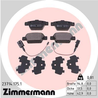 ZIMMERMANN 23714.175.1 Číslo výrobce: 23714. EAN: 4250238753926.