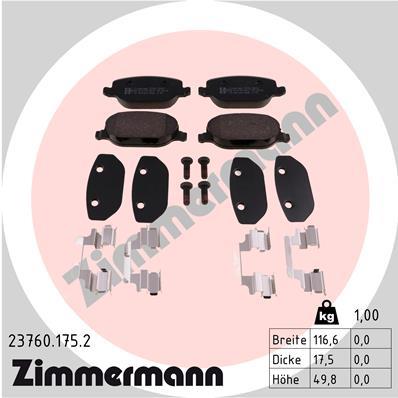ZIMMERMANN 23760.175.2 Číslo výrobce: 23760. EAN: 4250238756910.