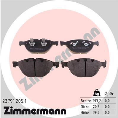 ZIMMERMANN 23791.205.1 Číslo výrobce: 23792. EAN: 4250238746409.