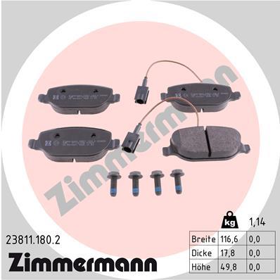 ZIMMERMANN 23811.180.2 Číslo výrobce: 23811. EAN: 4250238761389.