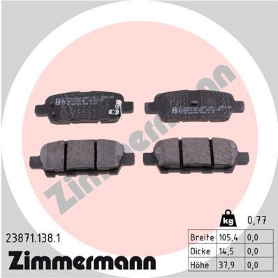 ZIMMERMANN 23871.138.1 Číslo výrobce: 23814. EAN: 4250238739777.