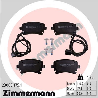 ZIMMERMANN 23883.175.1 Číslo výrobce: 23326. EAN: 4250238739845.