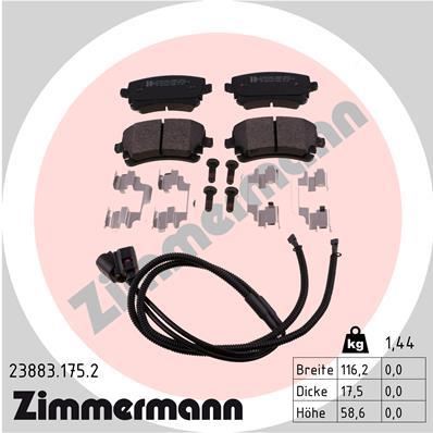 ZIMMERMANN 23883.175.2 Číslo výrobce: 23326. EAN: 4250238765370.