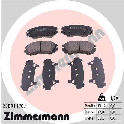 ZIMMERMANN 23891.170.1 Číslo výrobce: 23891. EAN: 4250238739852.