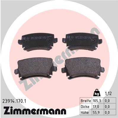 ZIMMERMANN 23914.170.1 Číslo výrobce: 23914. EAN: 4250238739876.