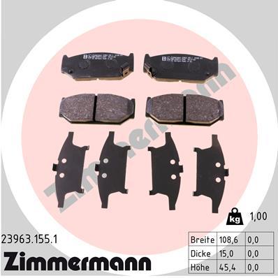 ZIMMERMANN 23963.155.1 Číslo výrobce: 23963. EAN: 4250238769811.