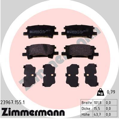 ZIMMERMANN 23967.155.1 Číslo výrobce: 23967. EAN: 4250238740049.