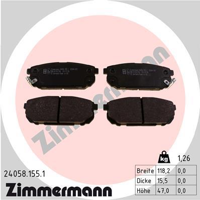 ZIMMERMANN 24058.155.1 Číslo výrobce: 23993. EAN: 4250238740254.
