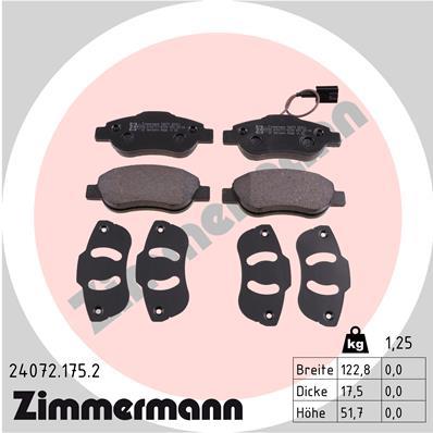 ZIMMERMANN 24072.175.2 Číslo výrobce: 24072. EAN: 4250238740315.