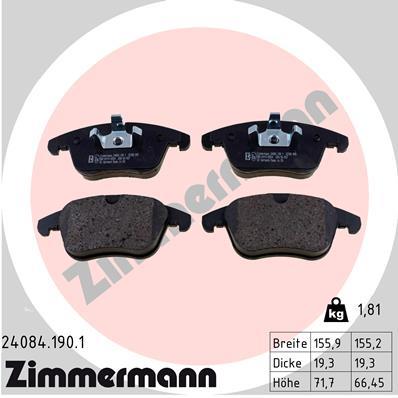 ZIMMERMANN 24084.190.1 Číslo výrobce: 24084. EAN: 4250238750338.