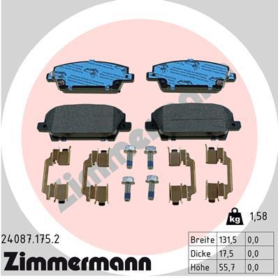 ZIMMERMANN 24087.175.2 Číslo výrobce: 24087. EAN: 4250238760542.
