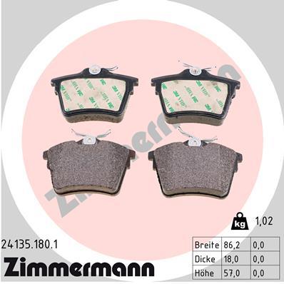 ZIMMERMANN 24135.180.1 Číslo výrobce: 24135. EAN: 4250238740421.