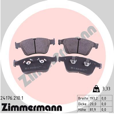 ZIMMERMANN 24176.210.1 Číslo výrobce: 24176. EAN: 4250238765677.