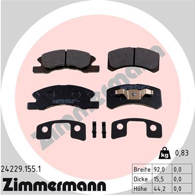 ZIMMERMANN 24229.155.1 Číslo výrobce: 24229. EAN: 4250238740490.