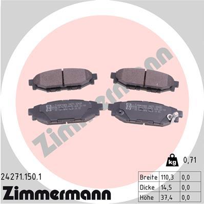 ZIMMERMANN 24271.150.1 Číslo výrobce: 24271. EAN: 4250238766544.