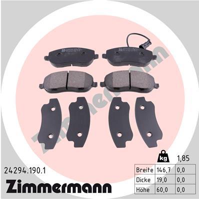 ZIMMERMANN 24294.190.1 Číslo výrobce: 20261. EAN: 4250238740551.