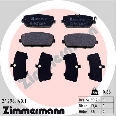 ZIMMERMANN 24298.140.1 Číslo výrobce: 24298. EAN: 4250238779681.