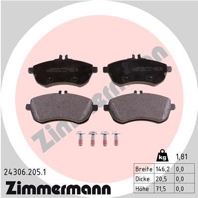 ZIMMERMANN 24306.205.1 Číslo výrobce: 24306. EAN: 4250238740568.