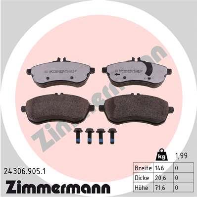 ZIMMERMANN 24306.905.1 Číslo výrobce: 24306. EAN: 4250238779308.