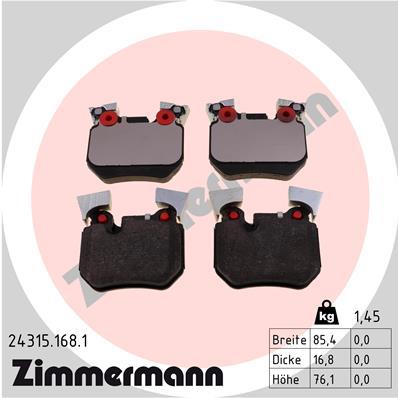 ZIMMERMANN 24315.168.1 Číslo výrobce: 24315. EAN: 4250238756811.