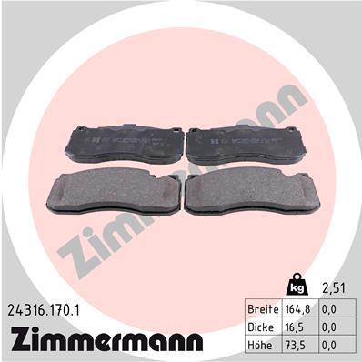 ZIMMERMANN 24316.170.1 Číslo výrobce: 24316. EAN: 4250238756828.