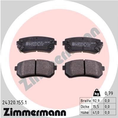 ZIMMERMANN 24320.155.1 Číslo výrobce: 24320. EAN: 4250238750208.