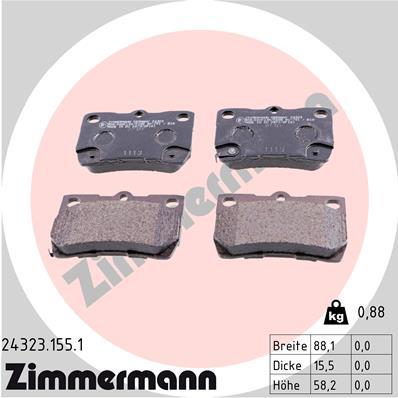 ZIMMERMANN 24323.155.1 Číslo výrobce: 24323. EAN: 4250238767527.